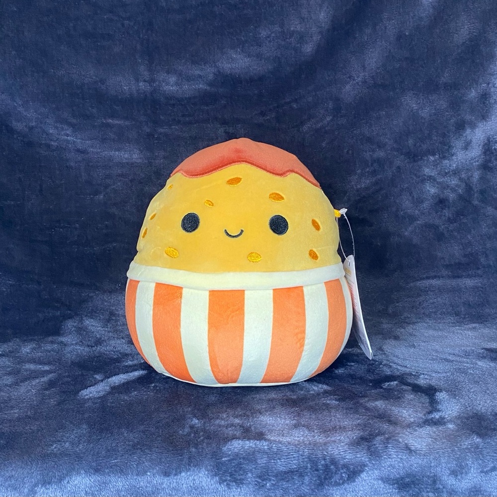 Squishmallows Foodie Squad: Nestor the Chicken Nugget, Orange White Brown 7.5”
